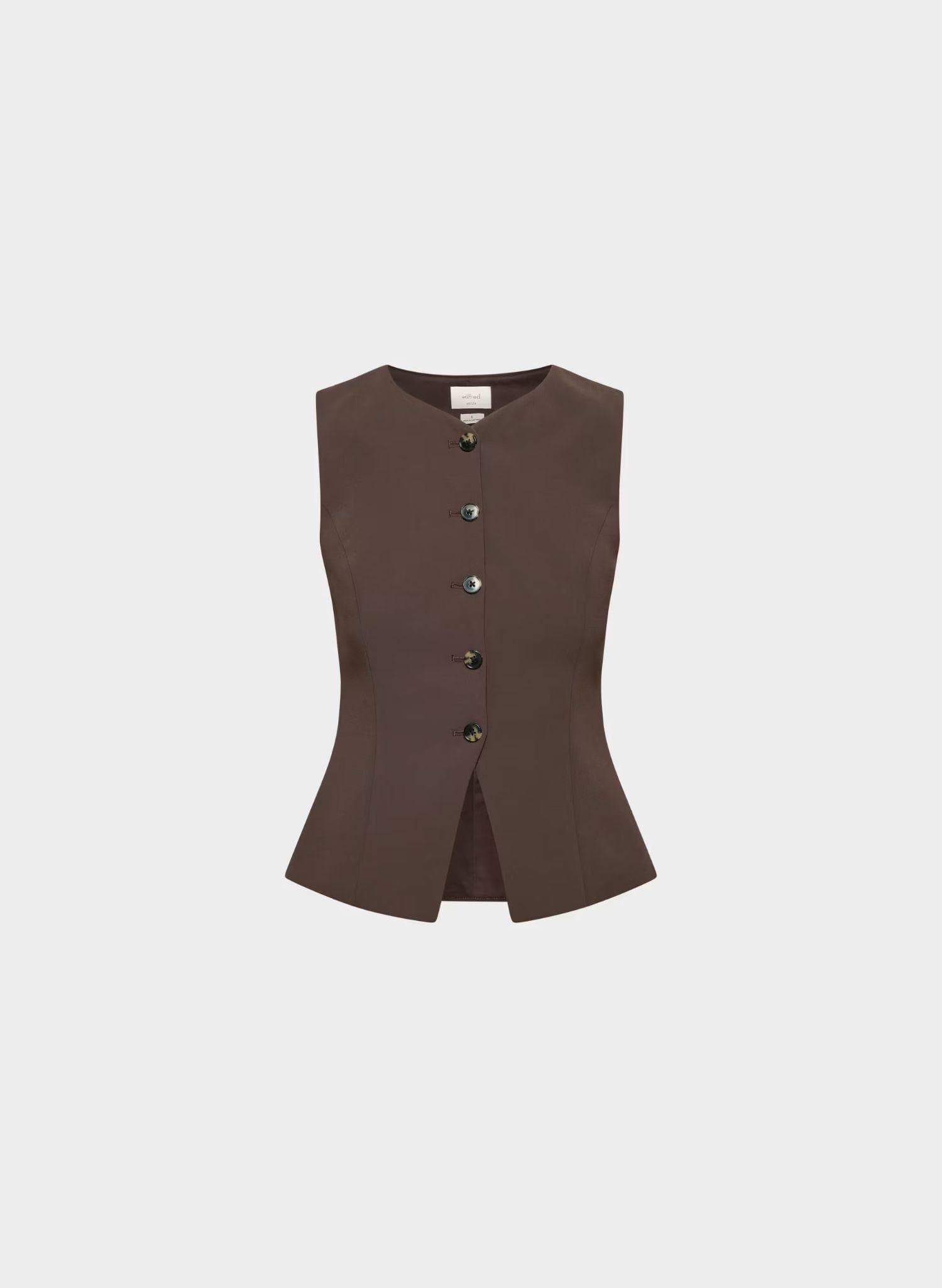 Sculpt Knit Button Vest